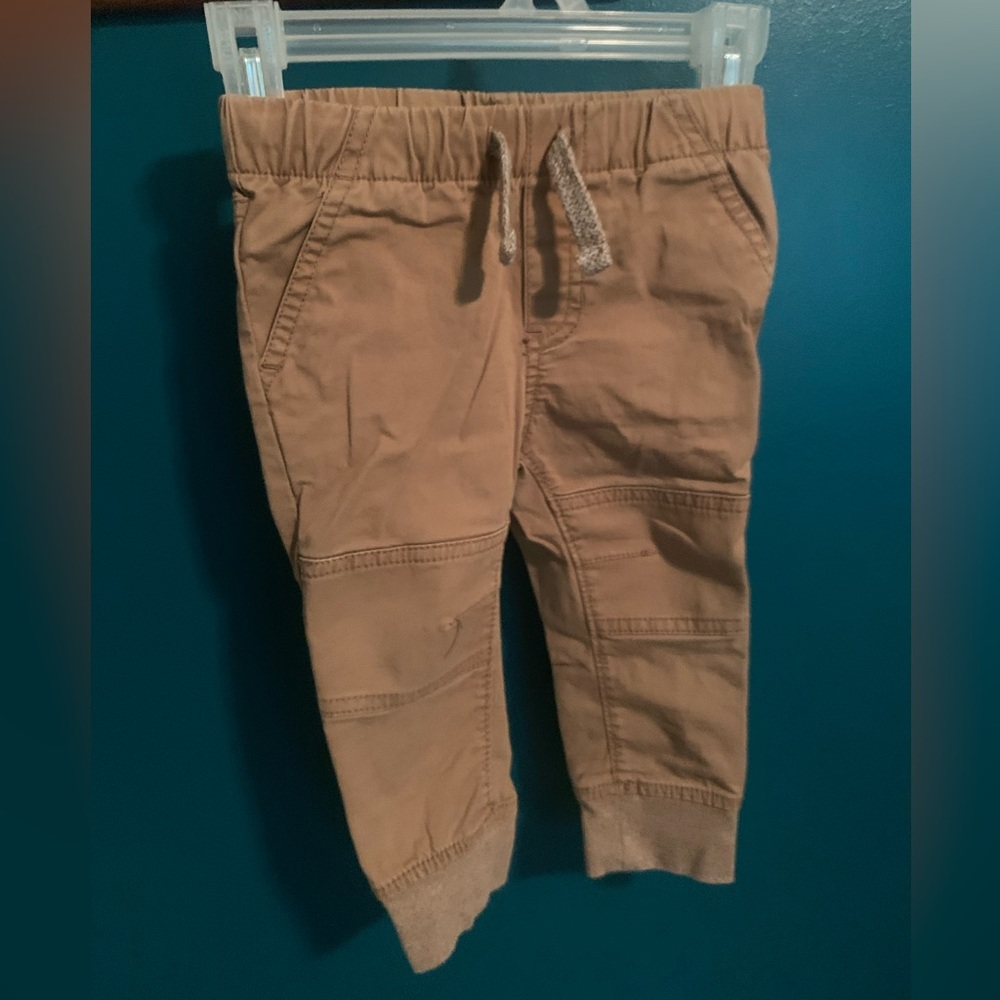 Toddler Boys Khaki Pants with reinforced knees; lined, size 18 mos